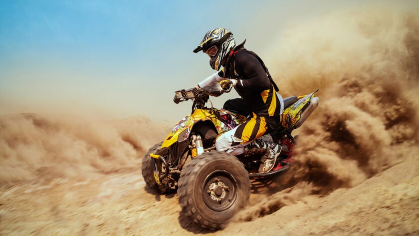 quad biking stock